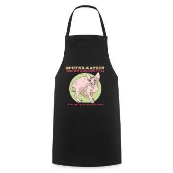 Sphynx Cat Cat Owner Cat Owner Gift - Cooking Apron - black - Front - AI Model Male 185 dark (185cm)