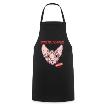 Sphynx Cat Chat Propriétaire Cat Cadeau - Tablier de cuisine - noir - Devant - AI Model Male 185 dark (185cm)