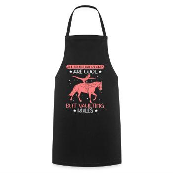 Voltige Sport équestre Sports équestres Cheval Cadeau - Tablier de cuisine - noir - Devant - AI Model Male 185 dark (185cm)