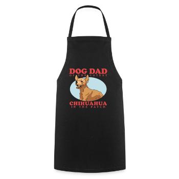 Chihuahua Dad | Hundebesitzer Hunde Geschenk - Kochschürze - Schwarz - Vorne - AI Model Male 185 dark (185cm)