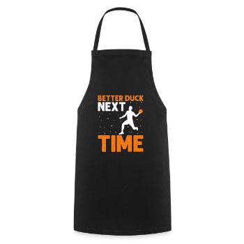 Dodgeball for Dodgeball Player and Gaga Ball - Cooking Apron - black - Front - AI Model Male 185 dark (185cm)