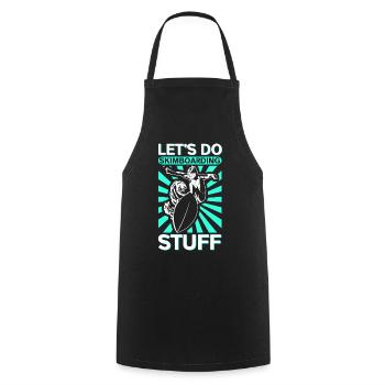 Skimboard Skimbording Surfing Skimborden Cadeau - Tablier de cuisine - noir - Devant - AI Model Male 185 dark (185cm)