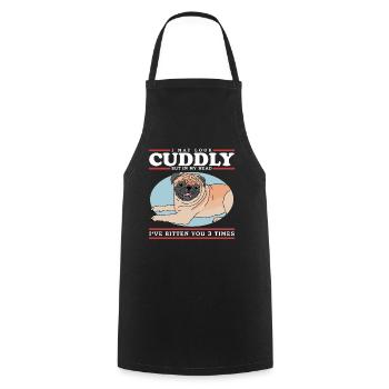 Pug Dogs Dog Owner Dog Owner Gift - Cooking Apron - black - Front - AI Model Male 185 dark (185cm)