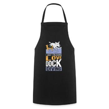 Dock Diving Hunde Hundehalter Hundesport Geschenk - Kochschürze - Schwarz - Vorne - AI Model Male 185 dark (185cm)