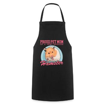 Hamster Maman Doré Hamster Nain Hamster Cadeau - Tablier de cuisine - noir - Devant - AI Model Male 185 dark (185cm)