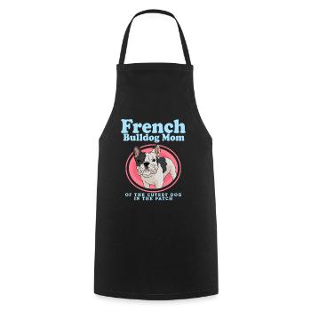 French Bulldog French Bulldog Mom Gift - Cooking Apron - black - Front - AI Model Male 185 dark (185cm)