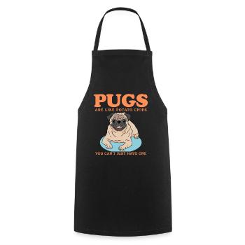 Pug Dogs Dog Owner Dog Owner Gift - Cooking Apron - black - Front - AI Model Male 185 dark (185cm)