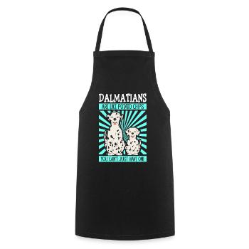 Dalmatian Dogs Dog Owner Gift - Cooking Apron - black - Front - AI Model Male 185 dark (185cm)