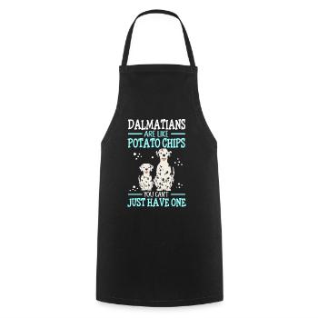 Dalmatian dogs | Dog Owner Gift - Cooking Apron - black - Front - AI Model Male 185 dark (185cm)