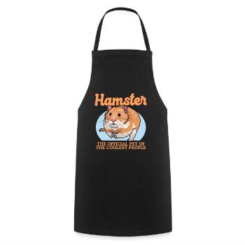 Hamster Zwerghamster | Goldhamster Geschenk - Kochschürze - Schwarz - Vorne - AI Model Male 185 dark (185cm)