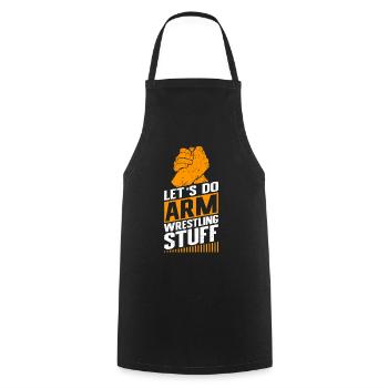 Arm Wrestling Armdrücken Armwrestling Geschenk - Kochschürze - Schwarz - Vorne - AI Model Male 185 dark (185cm)