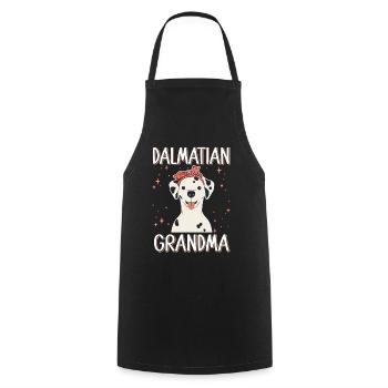 Grand-mère dalmate | Chiens Dog Owner Cadeau - Tablier de cuisine - noir - Devant - AI Model Male 185 dark (185cm)