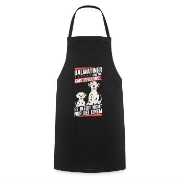 Dalmatian Dogs Dog Owner Gift - Cooking Apron - black - Front - AI Model Male 185 dark (185cm)