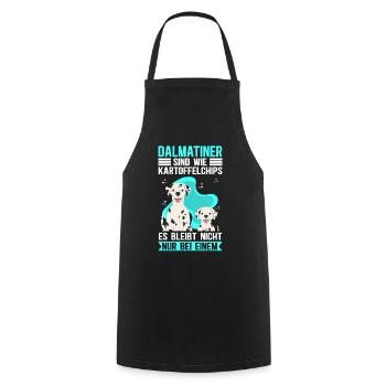 Dalmatian Dog Dog Owner Gift - Cooking Apron - black - Front - AI Model Male 185 dark (185cm)