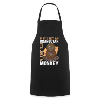 Orangutan Monkey Orangutan Gift - Cooking Apron - black - Front - AI Model Male 185 dark (185cm)