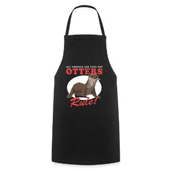 Otter Sea Otter Otter Gift - Cooking Apron - black - Front - AI Model Male 185 dark (185cm)