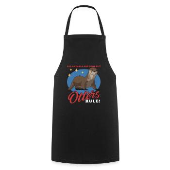 Otter Otter Sea Otter Gift - Cooking Apron - black - Front - AI Model Male 185 dark (185cm)