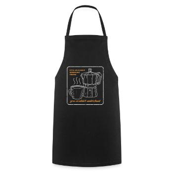 Coffee Coffee Drinker Coffee Lovers Gift - Cooking Apron - black - Front - AI Model Male 185 dark (185cm)