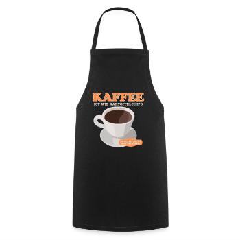 Kaffee Kaffeetrinker Kaffeeliebhaber Geschenk - Kochschürze - Schwarz - Vorne - AI Model Male 185 dark (185cm)