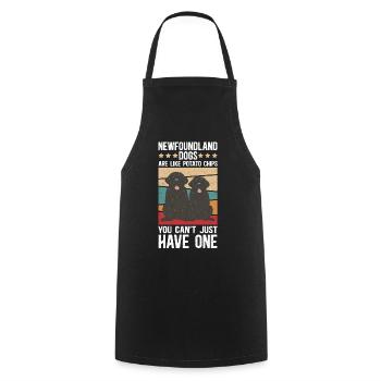 Newfoundland Dog Dog Owner Gift - Cooking Apron - black - Front - AI Model Male 185 dark (185cm)