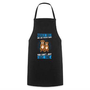 Boxer Dog Dog Owner German Boxer Gift - Cooking Apron - black - Front - AI Model Male 185 dark (185cm)