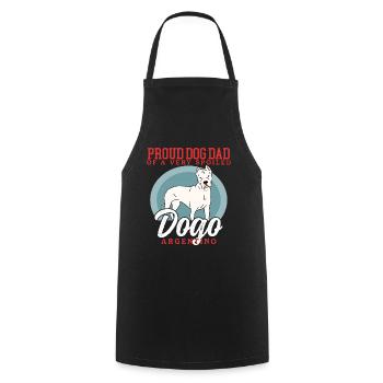 Dogo Argentino Dad Dog Dog Owner Gift - Cooking Apron - black - Front - AI Model Male 185 dark (185cm)