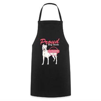 Dogo Argentino Mom | Dogs Dog Owner Gift - Cooking Apron - black - Front - AI Model Male 185 dark (185cm)
