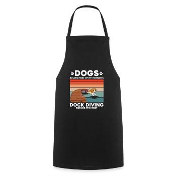 Sports nautiques pour chiens et sports nautiques pour chiens - Tablier de cuisine - noir - Devant - AI Model Male 185 dark (185cm)