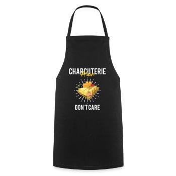 Design de charcuterie pour les fromagers - Tablier de cuisine - noir - Devant - AI Model Male 185 dark (185cm)