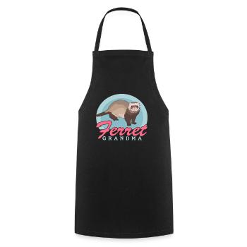 Ferret Grandma Ferret Owner Gift - Cooking Apron - black - Front - AI Model Male 185 dark (185cm)