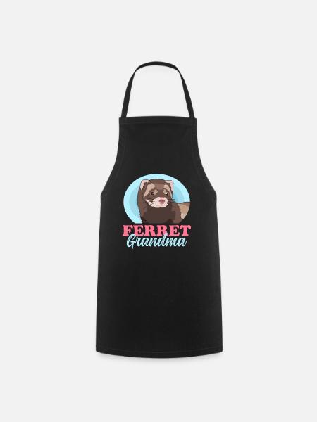 Frettchen Grandma Besitzer Frettchen Geschenk - Kochschürze - Schwarz