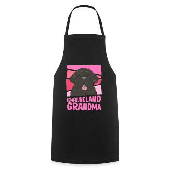 Newfoundland Grandma Dog Dog Owner Gift - Cooking Apron - black - Front - AI Model Male 185 dark (185cm)