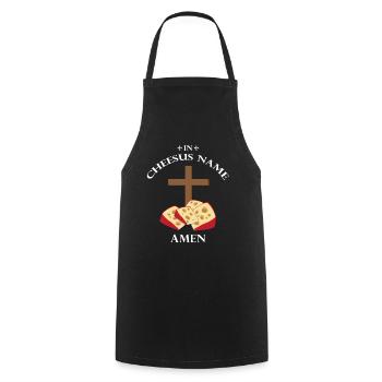 Charcuterie design for cheesemakers - Cooking Apron - black - Front - AI Model Male 185 dark (185cm)