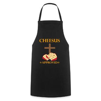 Käserei Zitat für Gouda-Käse und Gouda-Liebhaber - Kochschürze - Schwarz - Vorne - AI Model Male 185 dark (185cm)