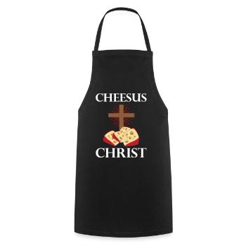 Gouda-Käse-Design für Gouda Fnas und Charcuterie - Kochschürze - Schwarz - Vorne - AI Model Male 185 dark (185cm)
