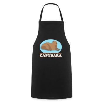 Capybara Dad Capybaras Gift - Cooking Apron - black - Front - AI Model Male 185 dark (185cm)