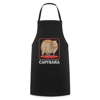 Capybara Dad Capybaras Capybaras Capybara Gift - Cooking Apron - black - Front - AI Model Male 185 dark (185cm)