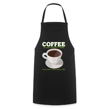Coffee Coffee Drinker Coffee Lovers Gift - Cooking Apron - black - Front - AI Model Male 185 dark (185cm)