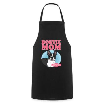 Boston Terrier Maman Chien Propriétaire Chiens Cadeau - Tablier de cuisine - noir - Devant - AI Model Male 185 dark (185cm)