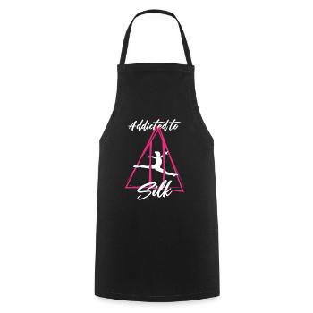 Aerial Silk Dancer for Aerial Ribbon and Aerialist - Cooking Apron - black - Front - AI Model Male 185 dark (185cm)