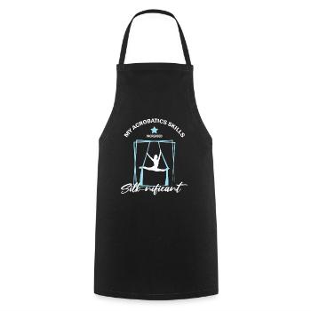 Aerial Silk Circus for Aerial Silk Performers - Cooking Apron - black - Front - AI Model Male 185 dark (185cm)