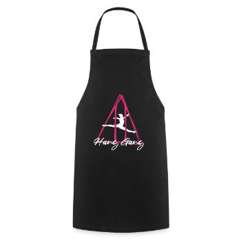 Aerial Silk Dancer for Aerial Ribbon and Aerialist - Cooking Apron - black - Front - AI Model Male 185 dark (185cm)