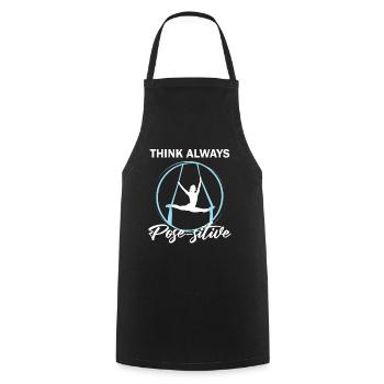 Aerial Silk Circus for Aerial Silk Performers - Cooking Apron - black - Front - AI Model Male 185 dark (185cm)