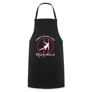Aerial Silk Circus for Aerial Silk Performers - Cooking Apron - black - Front - AI Model Male 185 dark (185cm)