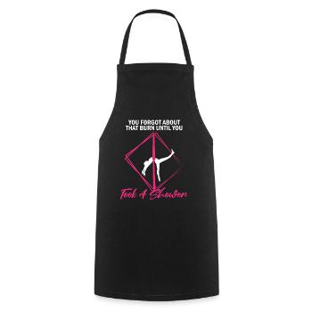 Aerial Silk Dancer for Aerial Ribbon and Aerialist - Cooking Apron - black - Front - AI Model Male 185 dark (185cm)