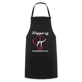 Aerial Silk Circus for Aerial Silk Performers - Cooking Apron - black - Front - AI Model Male 185 dark (185cm)