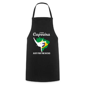 Ginga Capoeira für brasilianische Kampfsportarten - Kochschürze - Schwarz - Vorne - AI Model Male 185 dark (185cm)