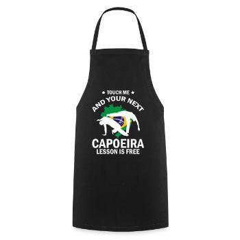 Instruments de capoeira pour la danse brésilienne - Tablier de cuisine - noir - Devant - AI Model Male 185 dark (185cm)