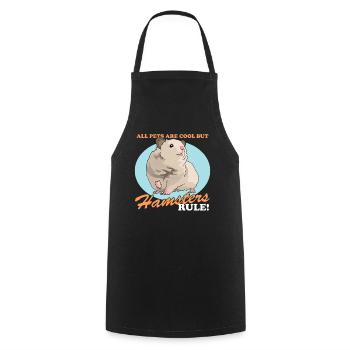 Hamster Dwarf Hamster | Golden Hamster Gift - Cooking Apron - black - Front - AI Model Male 185 dark (185cm)