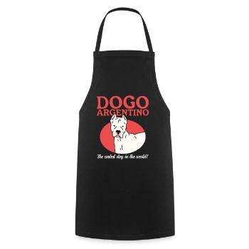 Dogo Argentino Dogs Dog Owner Gift - Cooking Apron - black - Front - AI Model Male 185 dark (185cm)